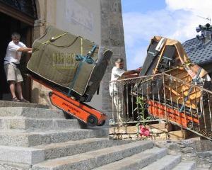 Transports piano droit et piano à queue dans escaliers avec pianoplan