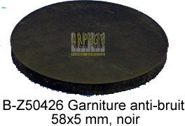 Garniture anti-bruit pour piano, 58x5 mm, noir - B-Z50426