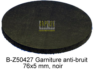 Garniture anti-bruit pour piano, 76x5 mm, noir - B-Z50427