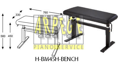 Banquette hydraulique : H-BM45H-BENCH