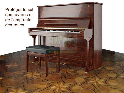 Prot&eacute;ger le sol des dommages caus&eacute;s par les roues ou des points de contact du piano