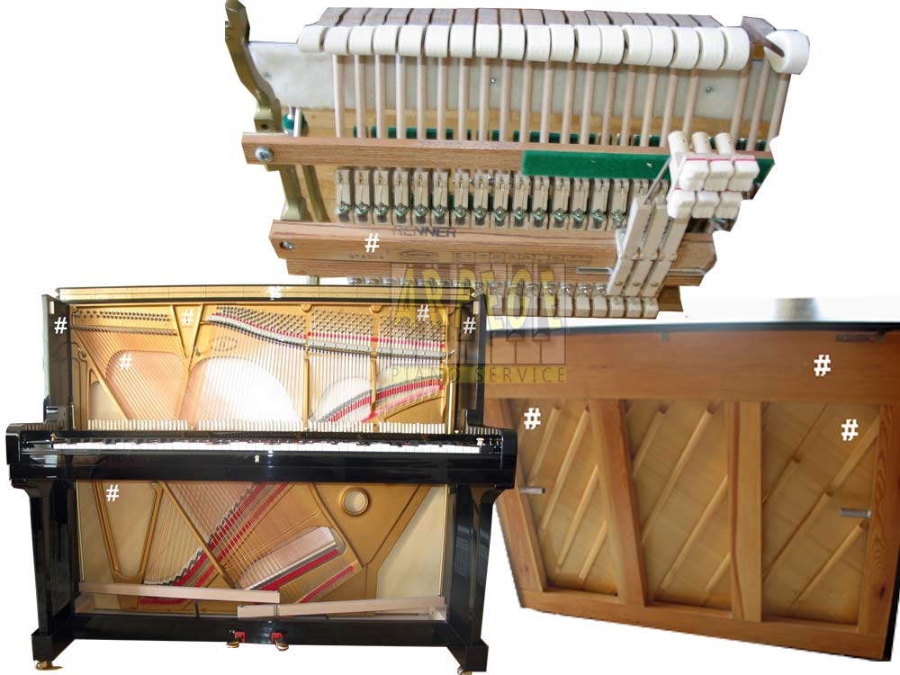 O&ugrave; et comment localiser le num&eacute;ro de s&eacute;rie d'un piano droit