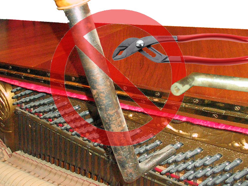 Ne pas accorder un piano avec un outil inadapté