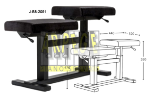Banquette de piano lift, hydraulique, 2 sièges réf J-B8-2051