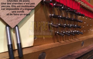 cheville défectueuse de piano