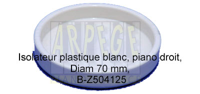 Isolateur pour piano, en matière plastique, blanc 70 mm - B-Z504125