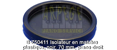  Isolateur en matière plastique pour piano, noir, 70 mm, piano droit - B-Z50411