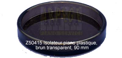 Isolateur pour piano, en matière plastique, brun transparent, 90 mm - B-Z50415