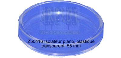Isolateur pour piano, en matière plastique, transparent, 55 mm - B-Z50416
