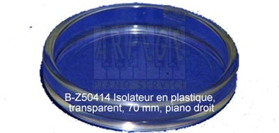 Isolateur pour piano, en matière plastique, transparent, 70 mm - B-Z50414