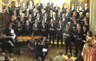 Petite-messe-solennelle de G. Rossini Sarah Jouffroy,mezzo Marion Sicre, soprano Julien Henric, ténor Adrien Fournaison, basse Dimitri Bouclier, accordeon Nicole Simon Laroche, piano Choeur Air-France, choeur Equino, Anne Laffilhe, direction. Saint Gervais les Bains