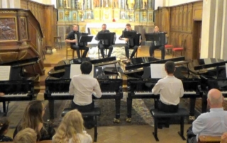 concerti de bach, transcription pour 4 pianos et 4 accordéons