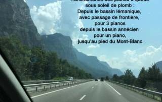 Transhumance outre frontières des pianos à queue pour Concerti de J.C? Bach à Saint gervais les Bains
