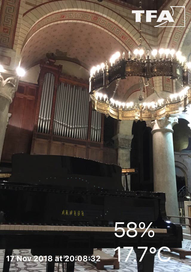 concert-17 novembre 2018 à l'Abbaye d'Ainay, conditions climatique du soir