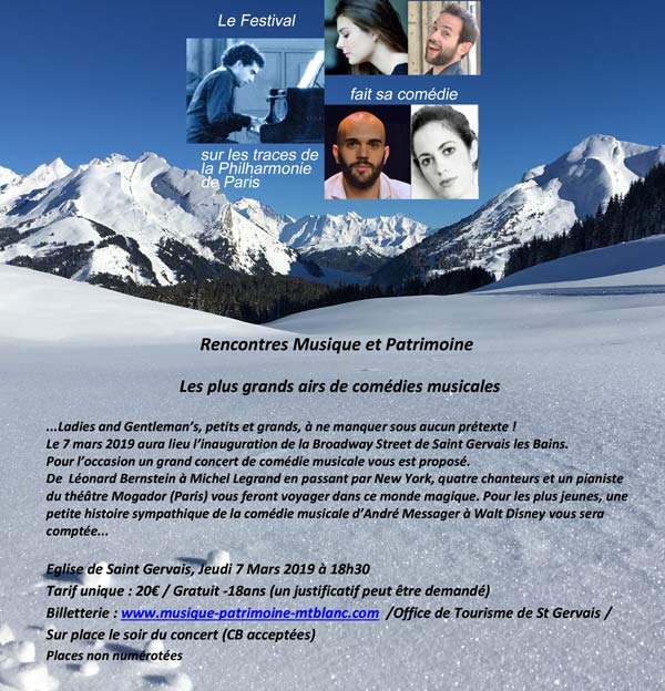 Comedies musicales, saint gervais les bains, 9 mard 2019