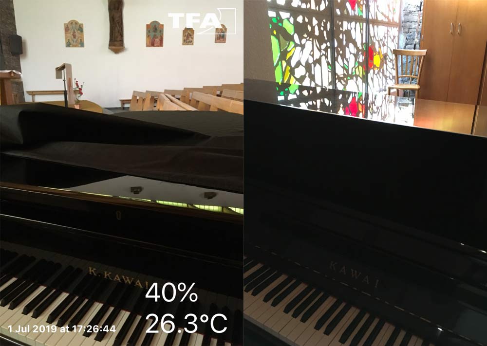 pianos dans église de moriond, Courchevel, Saint bon, pour stages musicaux, été 2019