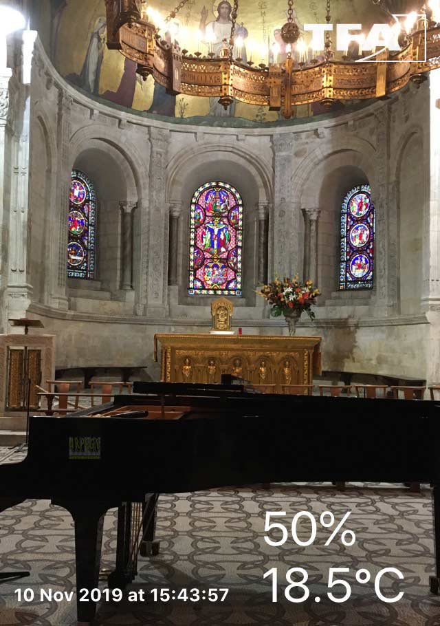 Contexte climatique 10 minutes avant concert anniversaire des 70 ans du Camp chantant à l'Abbaye d'Ainay à Lyon le 10 novembre 2019