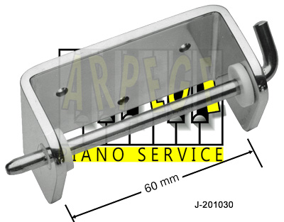 Charnière pour béquille double, 2 positions d'ouverture du couvercle d'un piano à queue. Réf J-201030