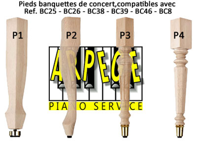 pieds au choix -banquettes-piano--concert-bc25---bc26---bc38---bc39---bc46---bc8