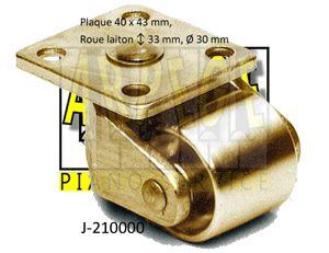 roulette de piano droit, laiton - J-210000