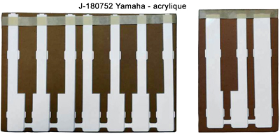 J-180752-revetement_clavier_piano_acrylique, Yamaha prêt à coller, 52 pièces_
