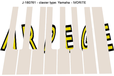 J-180761-revetement_clavier_piano_Ivorite, Yamaha prêt à coller, 52 pièces