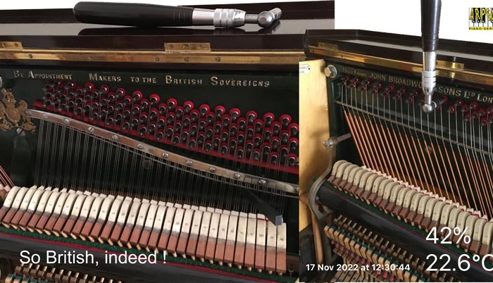 Broadwood and sons upright piano, why washers on tuning pins