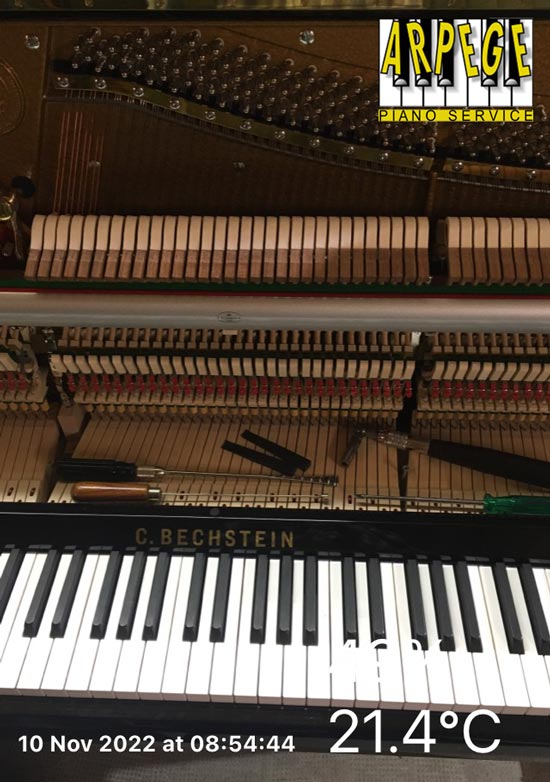 preparation piano Bechstein 124 - Concert Camp Chantant 2022 - Abbaye Aynai - Lyon