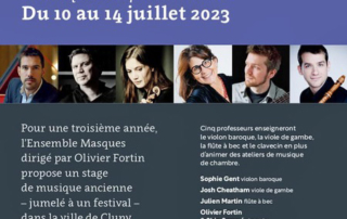 Stage musique ancienne Cluny 2023 - Ensemble Masques