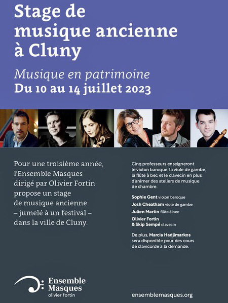 Stage musique ancienne Cluny 2023 - Ensemble Masques