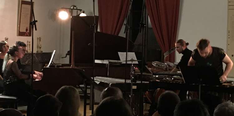 Le Sacre du printemps de Stravinsky: Aude-Liesse Michel et Ezequiel Castro, piano. Louis Domallain et Félix Leclerc, percussions