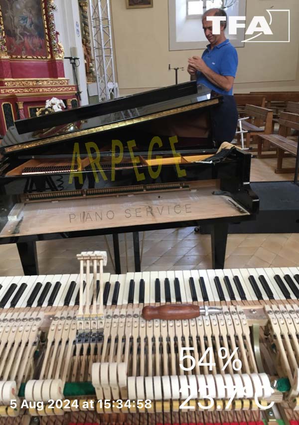 Réglage et harmonisation du piano pour les Rencontres Musique et Patrimoine du Mont Blanc