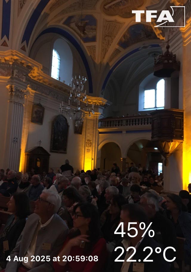 Concert Musique et Patrimoine en Pays du Mont Blanc, le 4 août 2025 : Nicole Simon Laroche, piano, le Quator Girard et Claire Elie Tenet, contre basse, W.A. Mozart, Concerto n+ 23 K488 pour piano en La Majeur, et Anne Queffelec, L.V. Beethoven, Concerto n°4 pour piano en sol Majeur