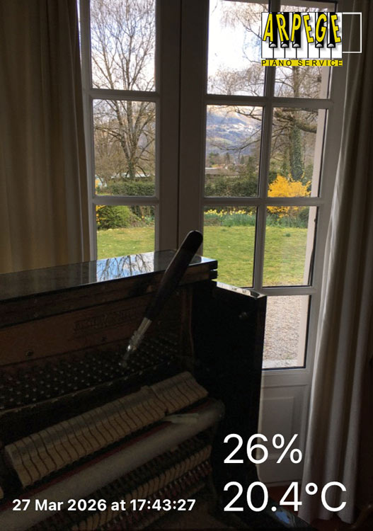 Contexte climatique lors preparation piano pour concert 28 mars 2026, flûte, violoncelle, piano, Chopin, Ridoux, à Sévrier
