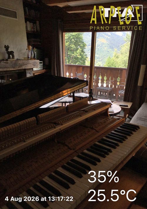 Piano 1/4 de queue Yamaha, accord et harmonisation à Méribel, Tarentaise